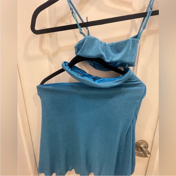 Oh Polly Blue Cut-Out Mini Dress - Picture 9 of 11